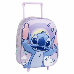 Trolley per la Scuola 3D Stitch Lilla 25,0 x 31,0 x 10,0 cm