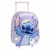 Trolley per la Scuola 3D Stitch Lilla 25,0 x 31,0 x 10,0 cm