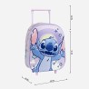 Trolley per la Scuola 3D Stitch Lilla 25,0 x 31,0 x 10,0 cm