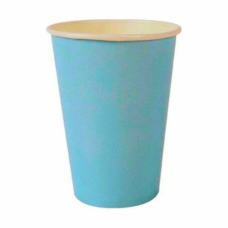 Set di Bicchieri Algon Monouso Cartone Azzurro 20 Pezzi 220 ml (20 Unità)