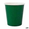Set di Bicchieri Algon Monouso Cartone Verde 20 Pezzi 120 ml (24 Unità)