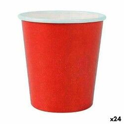 Set di Bicchieri Algon Monouso Cartone Rosso 20 Pezzi 120 ml (24 Unità)