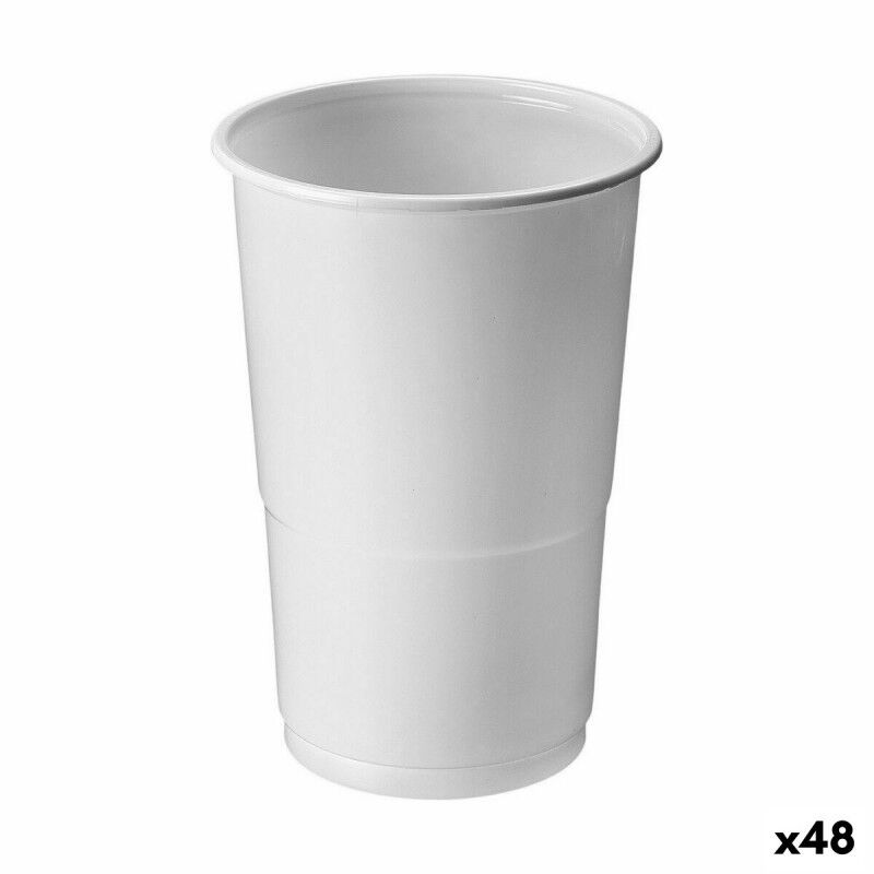 Set di bicchieri riutilizzabili Algon Bianco 25 Pezzi 250 ml (48 Unità) Set di bicchieri riutilizzabili Algon Bianco 25 Pezzi 250 ml (48 Unità)