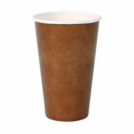 Set di Bicchieri Algon Monouso Cartone carta kraft 10 Pezzi 350 ml (20 Unità)