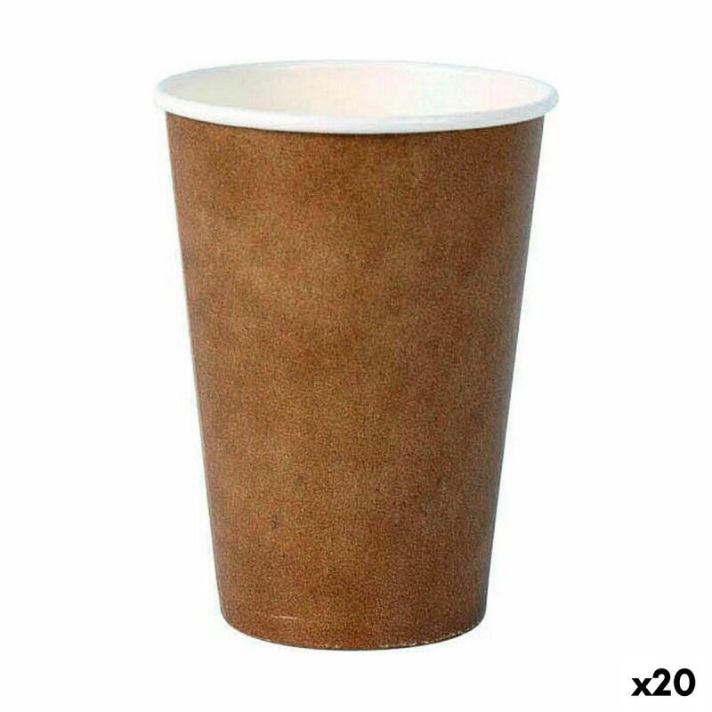 Set di Bicchieri Algon Monouso Cartone carta kraft 45 Pezzi 220 ml (20 Unità) Set di Bicchieri Algon Monouso Cartone carta kraft 45 Pezzi 220 ml (20 Unità)