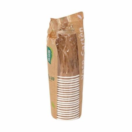 Set di Bicchieri Algon Monouso Cartone carta kraft 45 Pezzi 220 ml (20 Unità)