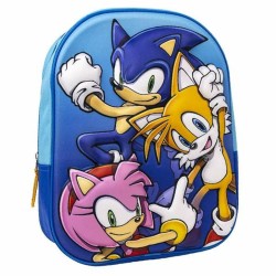 Zaino Scuola 3D Sonic 25 x 31 x 9 cm