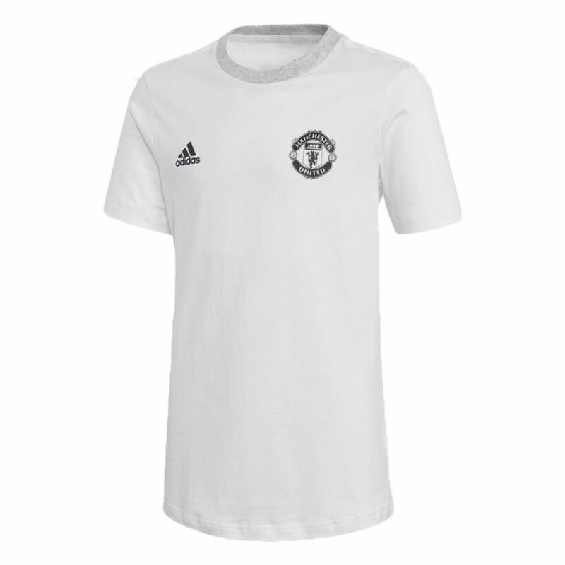 Maglia da Calcio a Maniche Corte per Bambini Adidas Manchester United Bianco Maglia da Calcio a Maniche Corte per Bambini Adidas Manchester United Bianco