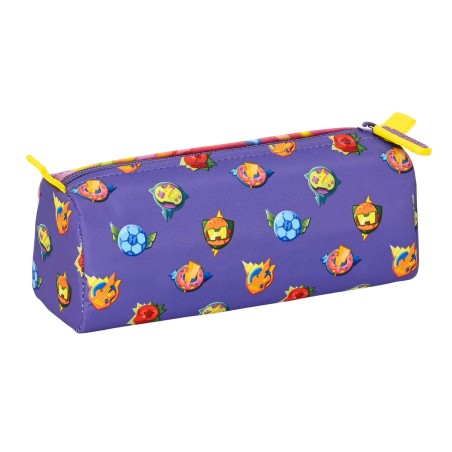 Astuccio Scuola SuperThings Guardians of Kazoom Viola Giallo (21 x 8 x 7 cm)