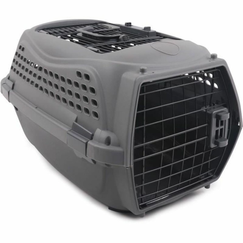 Trasportino MPETS ECO GIRO M Grigio Grigio scuro Plastica Gatto Trasportino MPETS ECO GIRO M Grigio Grigio scuro Plastica Gatto