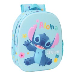 Zaino per Bambini Lilo & Stitch Azzurro Chiaro 27 x 33 x 10 cm 3D