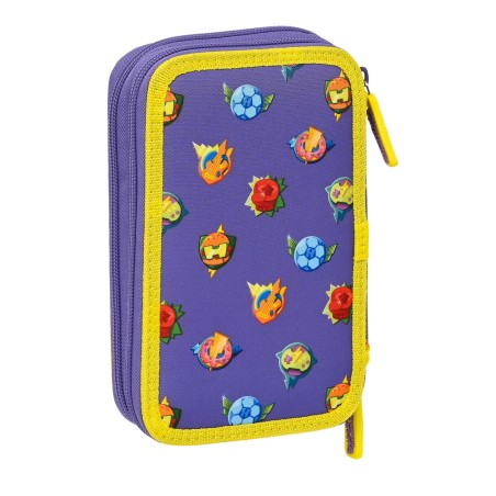 Astuccio Doppio SuperThings Guardians of Kazoom Giallo Viola (28 Pezzi)