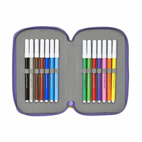 Astuccio Doppio SuperThings Guardians of Kazoom Giallo Viola (28 Pezzi)