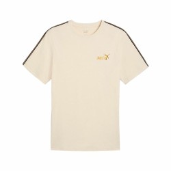 Maglia a Maniche Corte Uomo Puma Ess Tape Minimal Gold Beige