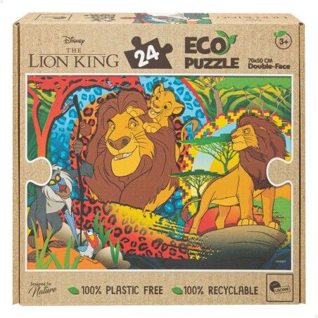 Puzzle per Bambini The Lion King Double-face 24 Pezzi 70 x 1,5 x 50 cm (12 Unità)
