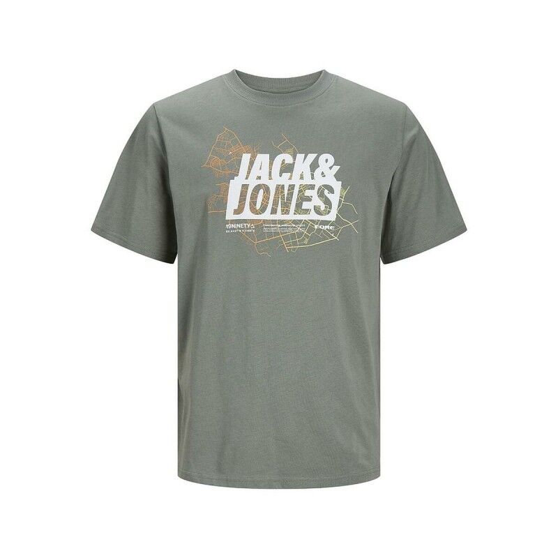 Maglia a Maniche Corte Uomo Jack & Jones LOGO TEE SS 12252376 Verde Maglia a Maniche Corte Uomo Jack & Jones LOGO TEE SS 12252376 Verde