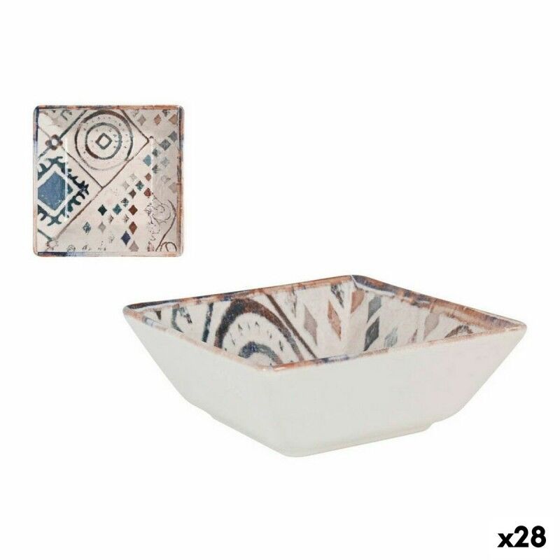 Ciotola per Aperitivi La Mediterránea Grecia Azzurro Marrone Porcellana 13 x 13 x 5 cm (28 Unità) Ciotola per Aperitivi La Mediterránea Grecia Azzurro Marrone Porcellana 13 x 13 x 5 cm (28 Unità)