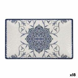 Teglia da Cucina La Mediterránea Rosetta Porcellana Rettangolare 25,3 x 15 x 1,8 cm (18 Unità)