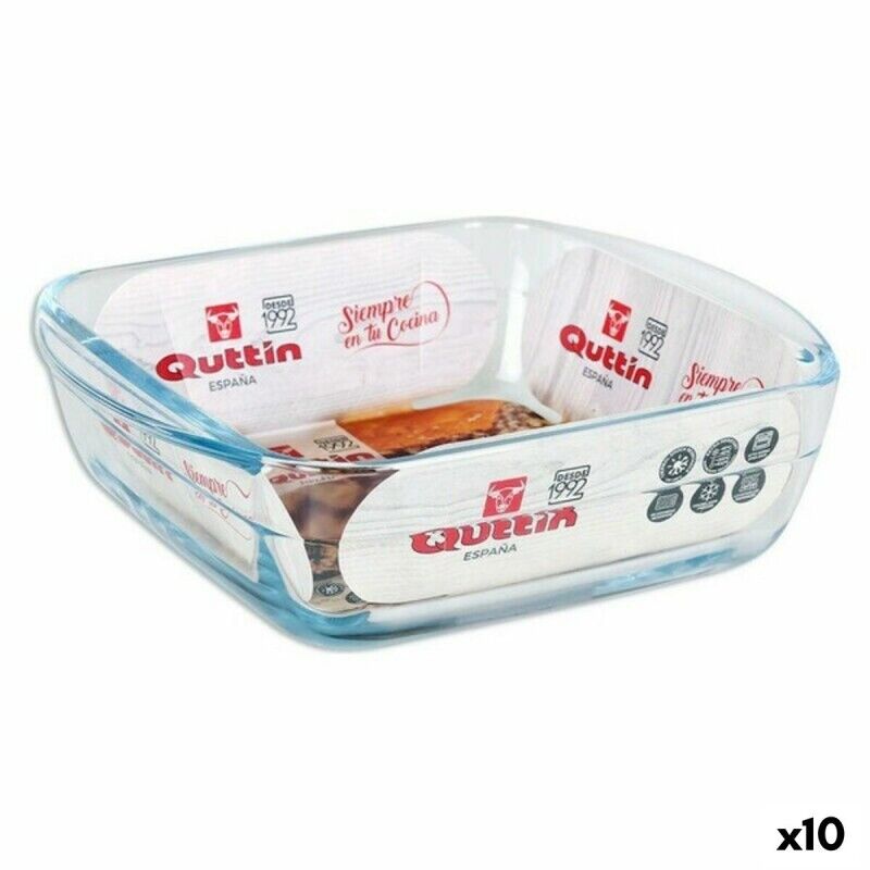 Vassoio da Forno Quttin 66603 1,1 L Vetro Quadrato 1,1 L 19,7 x 16,8 x 5,6 cm (10 Unità) Vassoio da Forno Quttin 66603 1,1 L Vetro Quadrato 1,1 L 19,7 x 16,8 x 5,6 cm (10 Unità)