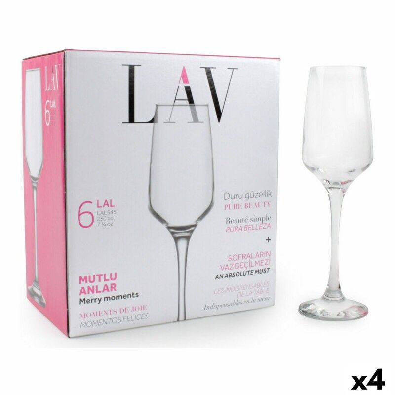 Calice da champagne LAV Lal 6 Pezzi (4 Unità) Calice da champagne LAV Lal 6 Pezzi (4 Unità)