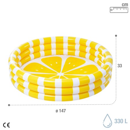 Piscina Gonfiabile per Bambini Intex Limone 147 x 33 x 147 cm Giallo (6 Unità)