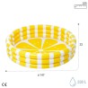 Piscina Gonfiabile per Bambini Intex Limone 147 x 33 x 147 cm Giallo (6 Unità)