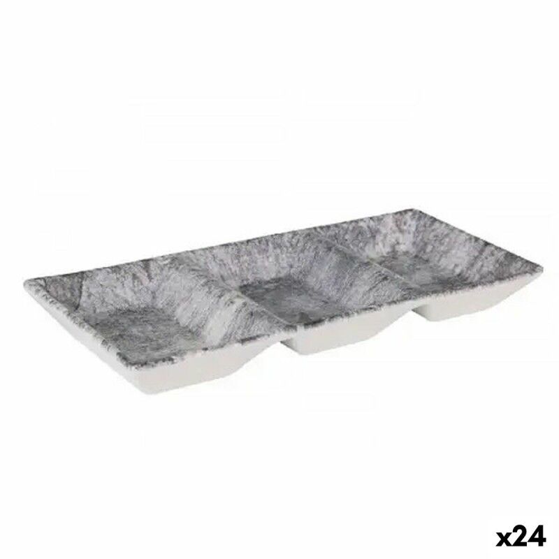 Vassoio per aperitivi La Mediterránea Stonehenge 3 Compartimenti 25 x 11 x 3 cm (24 Unità) Vassoio per aperitivi La Mediterránea Stonehenge 3 Compartimenti 25 x 11 x 3 cm (24 Unità)
