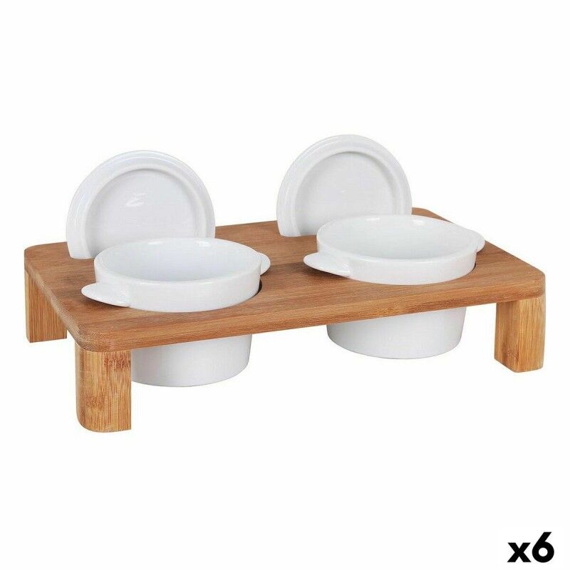 Set da Aperitivo Inde Bambù Porcellana 29 x 18 x 6 cm Pentola x 2 (6 Unità)