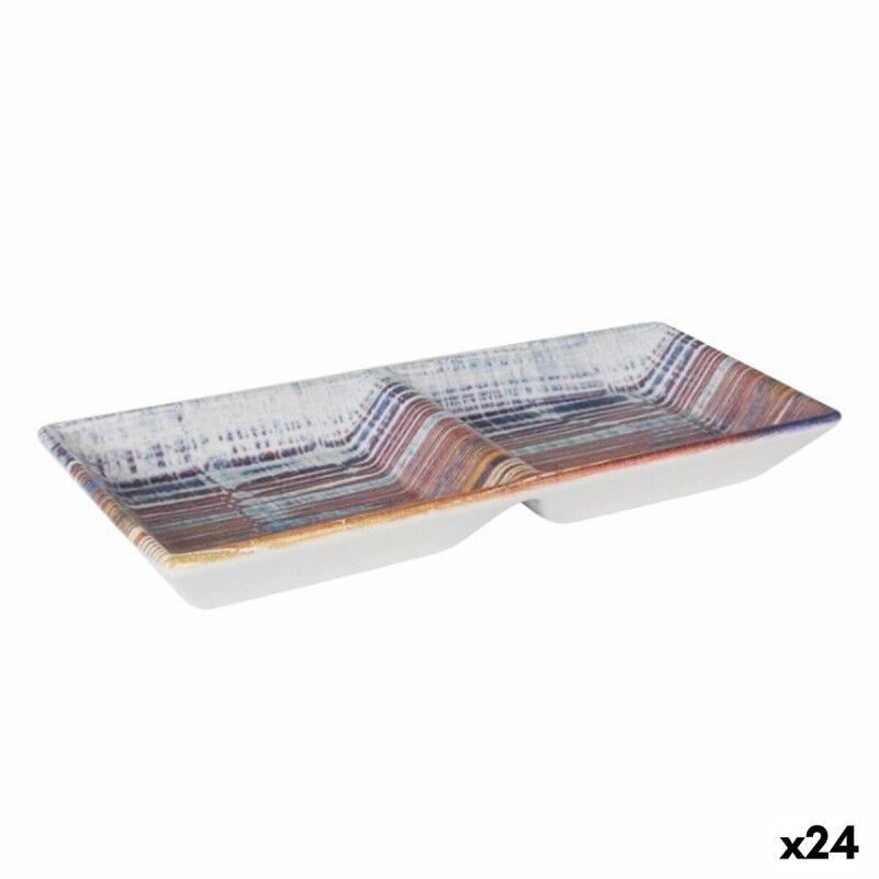 Vassoio per aperitivi La Mediterránea Boreal 2 Compartimenti 25 x 11 x 3 cm (24 Unità) Vassoio per aperitivi La Mediterránea Boreal 2 Compartimenti 25 x 11 x 3 cm (24 Unità)