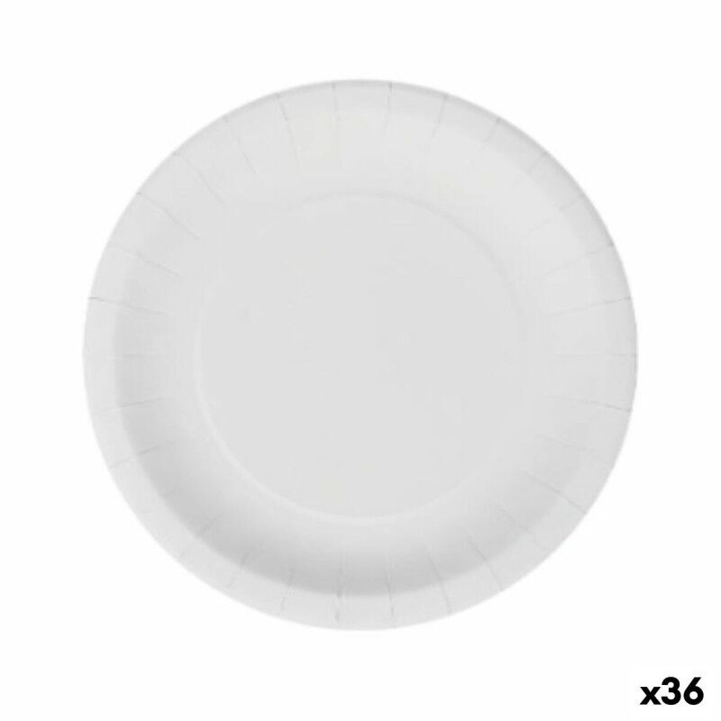 Set di piatti Algon Monouso Bianco Cartone 20 cm (36 Unità) Set di piatti Algon Monouso Bianco Cartone 20 cm (36 Unità)