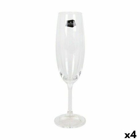 Calice da champagne Crystalex Lara Cristallo 220 ml Champagne 6 Pezzi (6 Unità) (4 Unità)