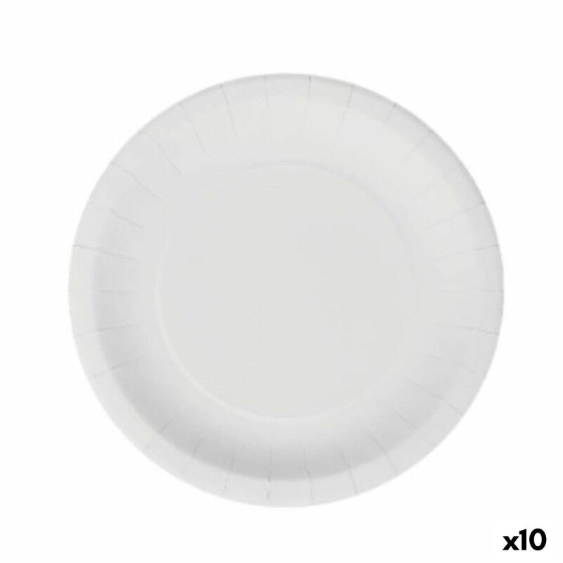Set di piatti Algon Monouso Bianco Cartone 20 cm (10 Unità) Set di piatti Algon Monouso Bianco Cartone 20 cm (10 Unità)