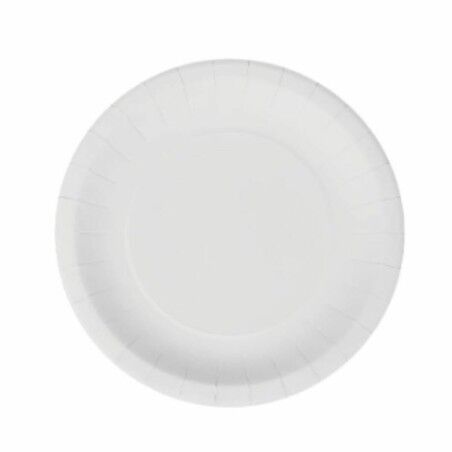 Set di piatti Algon Monouso Bianco Cartone 20 cm (10 Unità)