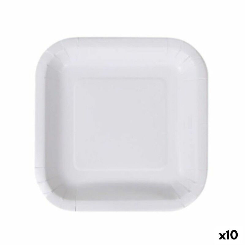 Set di piatti Algon Monouso Bianco Cartone 20 cm (10 Unità) Set di piatti Algon Monouso Bianco Cartone 20 cm (10 Unità)