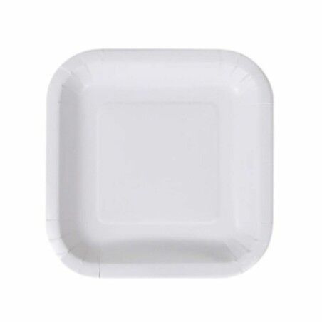 Set di piatti Algon Monouso Bianco Cartone 20 cm (10 Unità)