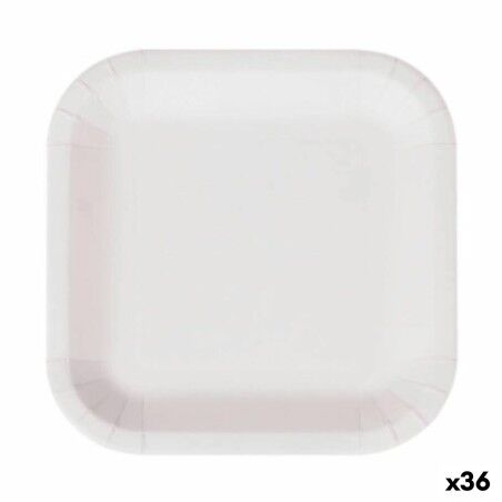 Set di piatti Algon Monouso Bianco Cartone 26 cm (36 Unità)