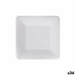 Set di piatti Algon Monouso Bianco Cartone Quadrato 18 cm (36 Unità)