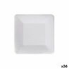 Set di piatti Algon Monouso Bianco Cartone Quadrato 18 cm (36 Unità)