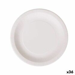 Set di piatti Algon Monouso Bianco Cartone 28 cm (36 Unità)