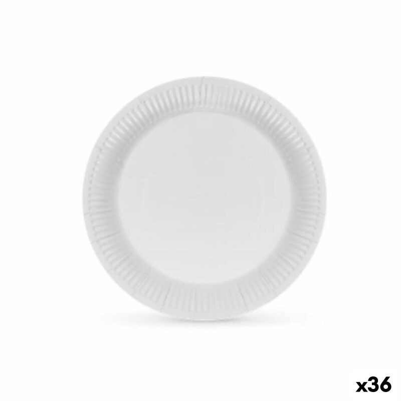 Set di piatti Algon Cartone Monouso Bianco (36 Unità) Set di piatti Algon Cartone Monouso Bianco (36 Unità)