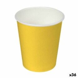 Set di Bicchieri Algon Cartone Monouso Giallo 36 Unità (24 Pezzi)