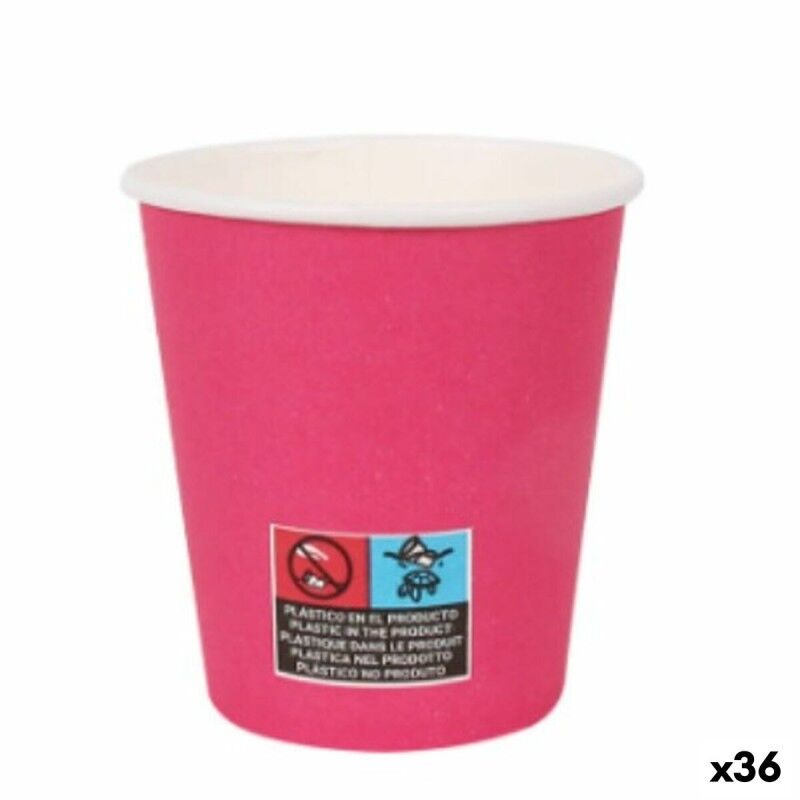 Set di Bicchieri Algon Cartone Monouso 200 ml Fucsia 36 Unità (24 Pezzi) Set di Bicchieri Algon Cartone Monouso 200 ml Fucsia 36 Unità (24 Pezzi)