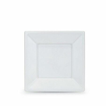 Set di piatti riutilizzabili Algon Bianco Plastica 18 x 18 x 1,5 cm (24 Unità)
