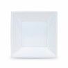 Set di piatti riutilizzabili Algon Quadrato Bianco Plastica 18 x 18 x 4 cm (24 Unità)