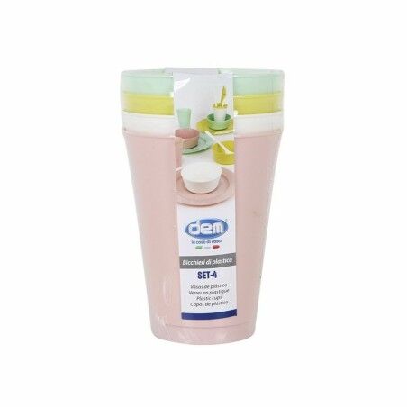 Set di Bicchieri Dem   Multicolore polipropilene 4 Pezzi 230 ml (24 Unità)