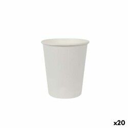 Set di Bicchieri Algon Cartone Bianco 12 Pezzi 250 ml (20 Unità)