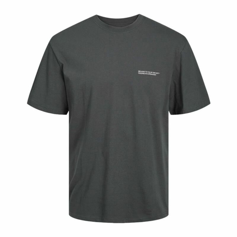 Maglia a Maniche Corte Uomo Jack & Jones Jorvesterbro Grigio scuro Maglia a Maniche Corte Uomo Jack & Jones Jorvesterbro Grigio scuro