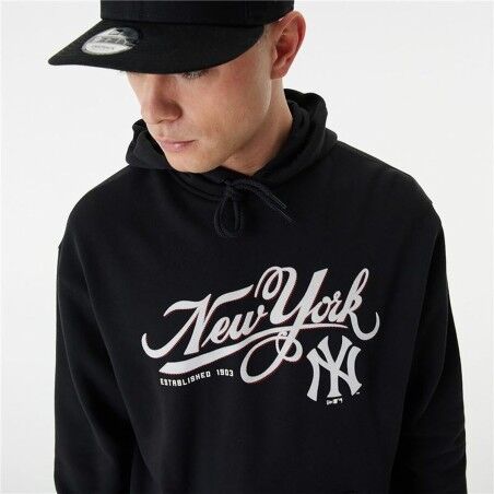 Felpa con Cappuccio Unisex New Era MLB Retro Graphic New York Yankees Nero