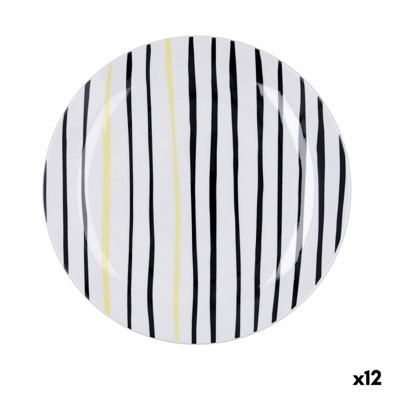 Piatto da pranzo Bidasoa Zigzag Multicolore Ceramica Ø 26,5 cm (12 Unità) Piatto da pranzo Bidasoa Zigzag Multicolore Ceramica Ø 26,5 cm (12 Unità)