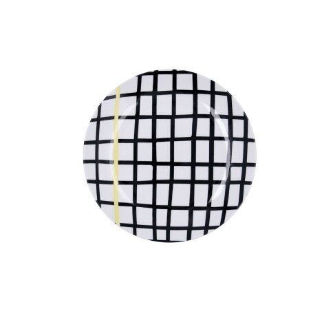 Piatto da Dolce Bidasoa Zigzag Multicolore Ceramica 19 cm (12 Unità)